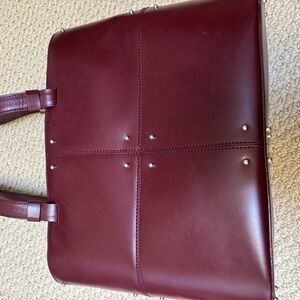 Tod's Deep Burgundy Tote Bag
